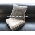 16JW637 100%cashmere home texitle cable knit cushion cover